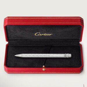 Cartier Santos De Cartier Ballpoint Pen Silver